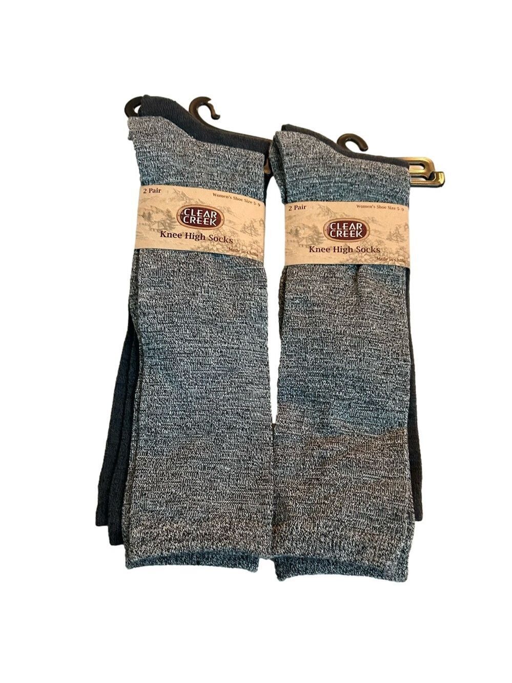 Clear Creek Woman’s Knee High Socks 4 Pairs Size 9 - 11 NWT